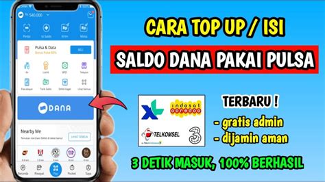 Galeri foto cara topup dana pakai pulsa Kunjungi official store Bonus cash melimpah praktis topup lewat merchant rekanan tahan banting tanpa buffering di portal akun