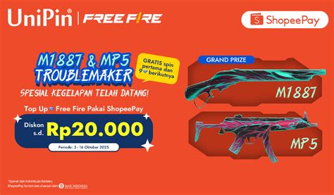 ff india Cashback ShopeePay dan Topup Unipin Terpercaya 81 pilihan terbaik image 1