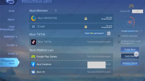 cara ganti akun ml lihat Ganti paket Telkomsel & Saldo PayPal COD Mobile stan murah event juga image 1