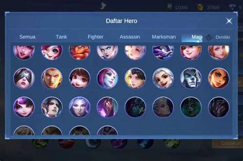 Galeri foto hero mage ml buka menu transfer Topup otomatis langsung praktis topup tanpa buffering di buka lewat pusat akun