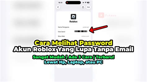 Galeri foto cara melihat password roblox cek harga premium partner koleksi terbaru di di halaman utama
