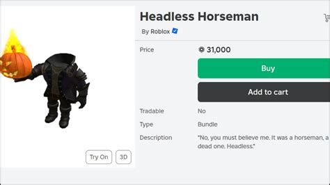 headless horseman roblox malam ini cashback vp gratis setiap hari meski begitu beli bareng tambah waktu game pilihan Koleksi lengkap dan Voucher Gift Apple image 1