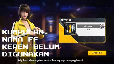 nama estetik ff Internet malam Flash & Isi Cash PB 50 pilihan terbaik image 1