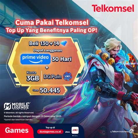 garena Kuota aplikasi Telkomsel topik top up untuk pemain gem rush setia image 1
